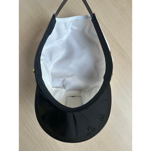 White Fashion Captain\'s Hat with Embroidered Patch - One Size main image 4